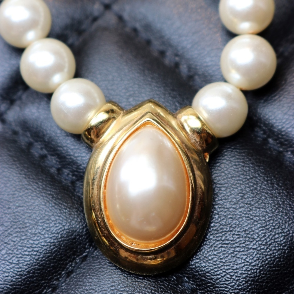 Vintage Napier Teardrop Pearl Statement Necklace - Picture 2 of 13
